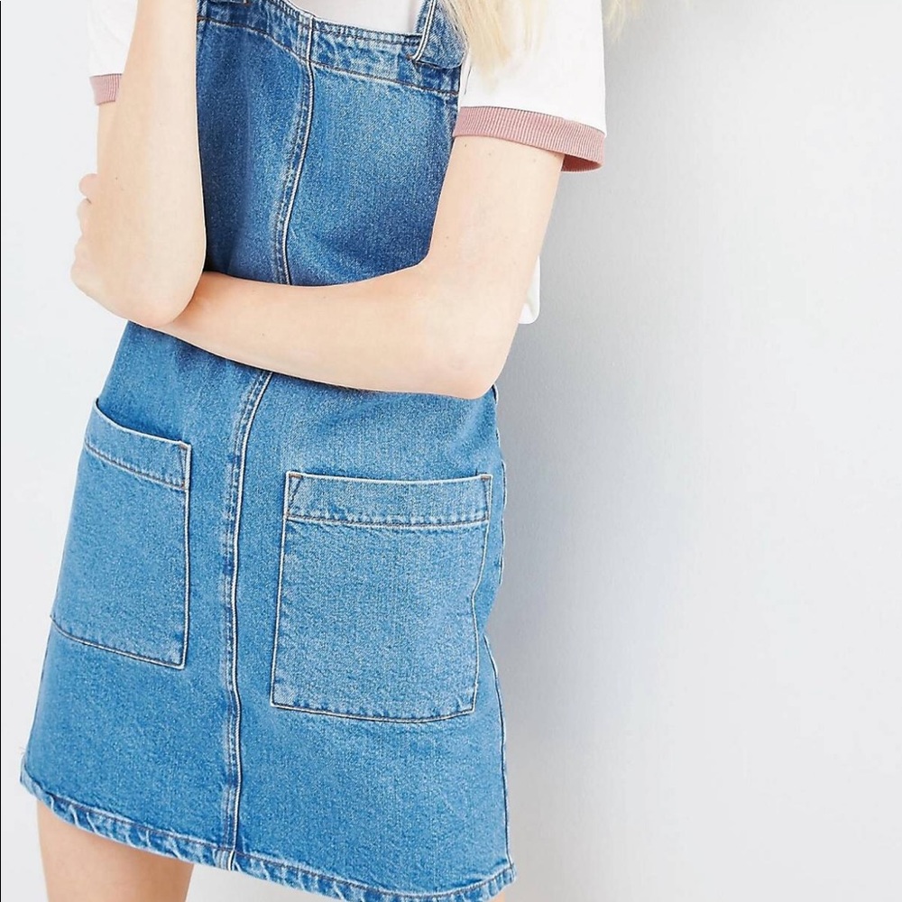 ASOS Denim Mini Pinafore/Overall Dress